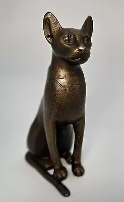 Vintage Metropolitan Museum Of Art MMA Solid Bronze Egyptian Cat Figurine • $120