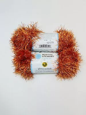 Martha Stewart Glitter Eyelash - Orange Topaz - 2 Skeins - Unused Fall Halloween • $8.50