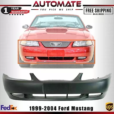 Front Bumper Cover Primed W/ Fog Lamp Holes For 1999-2004 Ford Mustang GT Model • $188.11