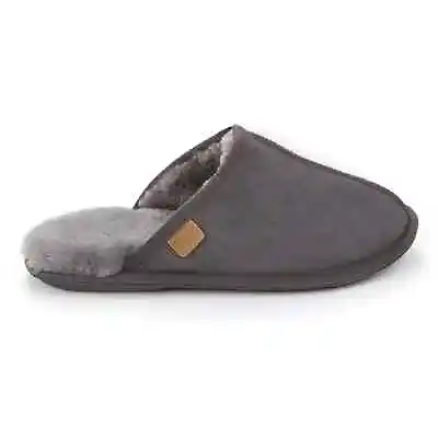 Just Sheepskin Slippers Mens Gents Mules Slipper Slip On Rounded Toe Comfortable • £49