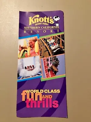 VINTAGE Knott's Berry Farm Amusement Park Brochure Guide Roller Coaster Snoopy • $1.25