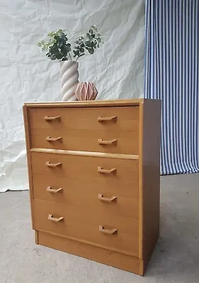 Vtg Mid Century G Plan Oak Brandon Chest Of Drawers Tallboy Retro Danish #2360 • £335