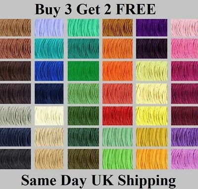 Waxed Cotton Cord 1mm 1.5mm  Shamballa Thread Jewellery Making 43 COLOURS 1-60m • £1.98