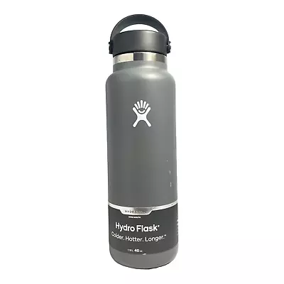 Hydro Flask Wide Mouth W/ Flex Cap 1.18L/40oz (STONE) LOOK PICS!! • $45.95