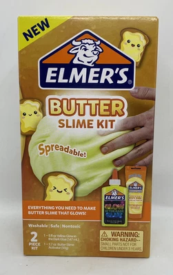 $18.99 • Buy Elmers Butter Glow Slime Kit 2 Piece Set Safe Nontoxic Washable Children Kids