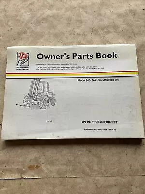 $199.99 • Buy JCB 940-2/4 Rough Terrain Forklift Parts Book Manual