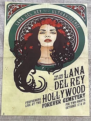 Lana Del Rey Concert Poster - Hollywood USA 2014 Live Show Tour Gig Memorabilia. • £9.85