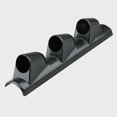 2  52mm Car Pillar 3 Hole Triple Gauge Meter Mount Holder Pod Black Universal • $18.59