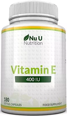 £19.97 • Buy Vitamin E 400 IU 180 Softgels 6 Month Supply Vitamin E Capsules Natural Source