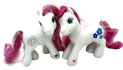 My Little Pony G3 White Blossomforth & Star Swirl Tinsel Pink Flowers Fireworks • $13.93