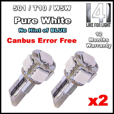 Vauxhall Vectra C 02-09 Pure White LED CANBUS 501 Side Light Bulbs 5 SMD • $5.04