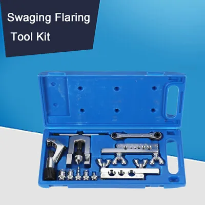 Swaging Flaring Tool Kit 45 Degree Brake Line Tubing Copper Kit+Tube Cutter New • $35.16