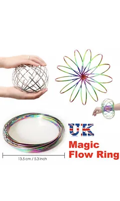 £2.99 • Buy 2X 3D Magic Flow Rings Toys Funny Kinetic Spring Infinity Arm Slinky Juggle