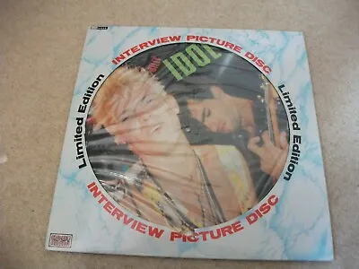 Billy Idol Limited Edition Interview Picture Disc New • £29.99