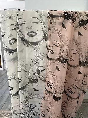 Marilyn Monroe Scarf Set Of 2 Black & White  Pink &  White 22x60 • £15.41