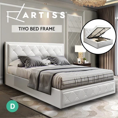 $270.31 • Buy Artiss Bed Frame Double Full Size Gas Lift Base With Storage  Leather