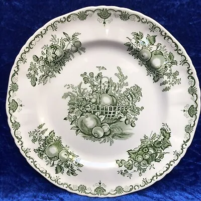Vintage MASON'S IRONSTONE Green 'Fruit Basket' Dinner Plate 10.5'' Dinner Plate • £7.99