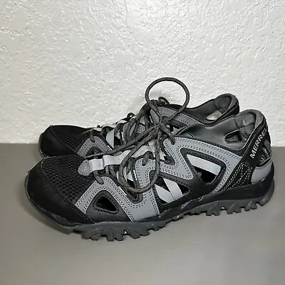 Merrell Tetrex Crest Wrap Sandals Mens 10 Mesh Black Gray J12845 Missing Insoles • $29.99