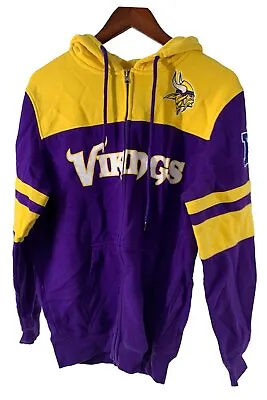 NFL Men's Full Zip Color Blocked Hoodie Vikings • $30.99