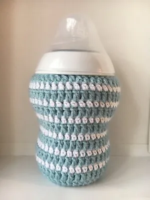 Hand Crochet Baby Bottle Cover For Tommy Tippee Avent 260ml Milk Bottle • £4.99