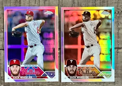 *Lot 2* 2023 Topps Chrome Zack Wheeler Sepia/Refractor #20 Phillies • $1