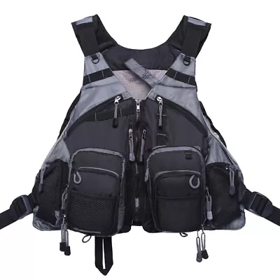 Fishing Vest For Men And Women Outdoor Activity Fly Bass Fishing Vest Backpack • $39.99
