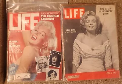 Two Marilyn Monroe Life Magazines: April 1952 & October 1981 • $120
