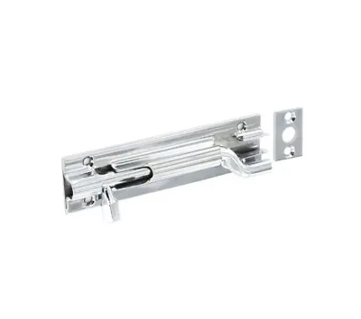 Securit S1537 Chrome Necked Door Bolt Cabinet Bathroom Toilet Bolt 1' Wide 75mm • £4.95