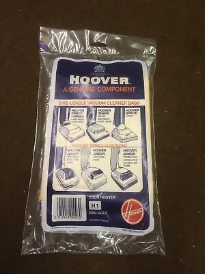 2pks Of 5 Hoover Genuine H1 Paper Bags For Junior & Senior Models • £12