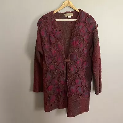 Zuza Bart Linen Wool Blend Cardigan Size Medium • £134.93