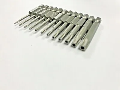 12pc 50mm Torx Drill Bit T40 T30 T27 T25 T20 T15 T10 T9 T8 T7 T6 T5 • $9.95