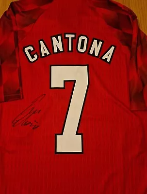 Eric Cantona Hand Signed Shirt - Manchester United  • $210.13