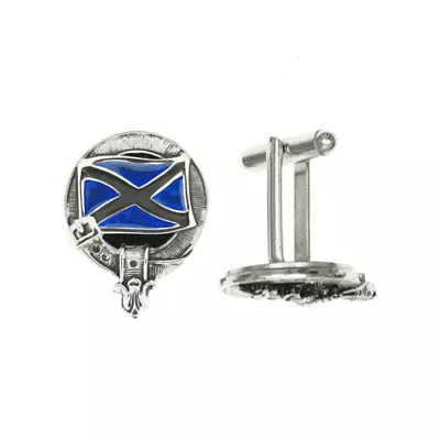 Art Pewter Scottish Cufflinks Crested Design | Scotland • £24.95