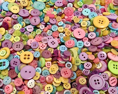 Easter Spring Pastel Baby Mix Buttons 100pcs Assorted Bulk Lot Aussie Seller • $5.95