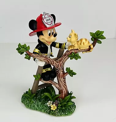 Mickey Rescue Collection Figure Mickey Saves The Day Disney Firefighter Cat READ • $55.99