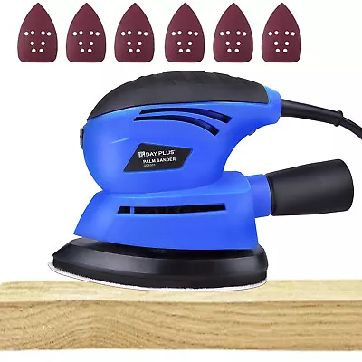 Electric Detail Mouse Palm Hand Sander Sanding Polishing Machine Sandpapers Tool • £19.30