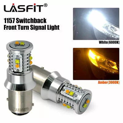 Switchback LED Turn Signal Light Bulbs Dual Color 1157 2357A For Motorcycle 2PCS • $19.99