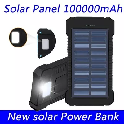 2024 Super Large Capacity USB Portable Charger Solar Power Bank For Cell Phone • $13.98