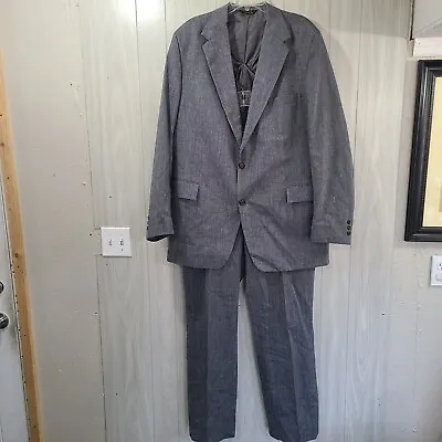 London Club Clothing Mens Suit Gray Tailored By Strathmore See Pics For Measurem • $45.69