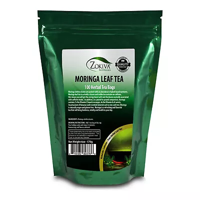 Moringa Tea Bags Mega Pack (100) Organic All-Natural - Caffeine-Free Herbal Tea • $24.95