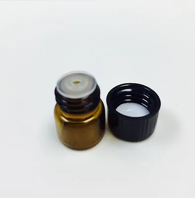 1/4 Dram AMBER Glass Vials W/Orifice Reducer And Caps [15mmX19mm] - 36 Pcs  • $16.99