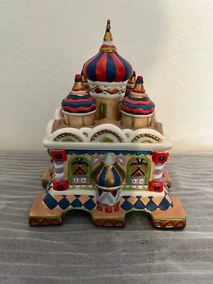 Lucy Maxym Hand Painted Porcelain Saint Basils Russian Music Box • $50