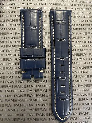 Panerai Blue Alligator OEM Strap 24mm Lug For Tang Buckle • £110.27