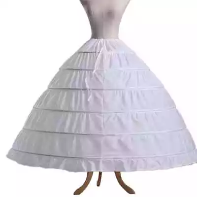 6-Circle Puffy Wedding Dress Crinoline Lining Pannier Bridal Stage Adjustable • $17.60