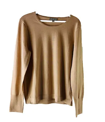 J. Crew Womens Medium Halle Lightweight Merino Wool Knit Crewneck Sweater BJ593 • $35.59