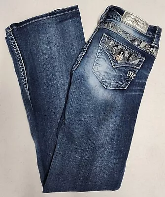 Miss Me - Girl's Jeans Bootcut Size 16 - Low Rise Denim Embroidered - KE8995B • $22.99