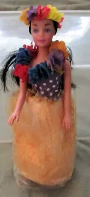 New Dashboard Dancing Hula Doll With Orange Skirt And Movable Arms 7.5  Tall. • $14.95