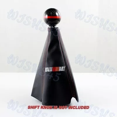 PVC Leather Black/Red Stitch Shift Knob Shifter Boot  MT/AT For JDM RALLIART 6 • $26.90