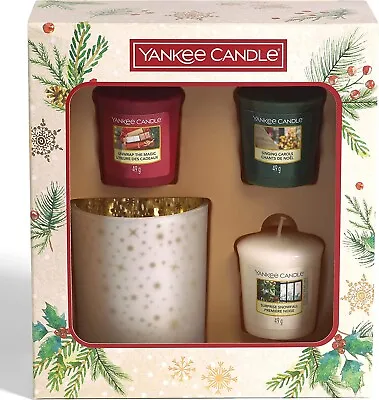 £12.94 • Buy Yankee Candle 3 Votive Candle And Holder Gift Set