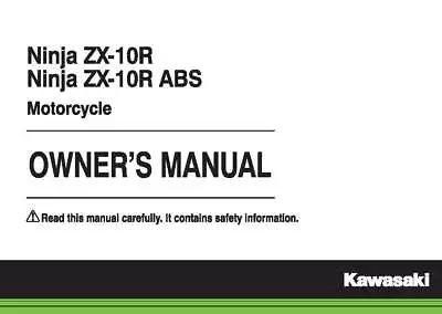 Kawasaki Owners Manual Book 2015 Ninja ZX-10R ABS • £14.86